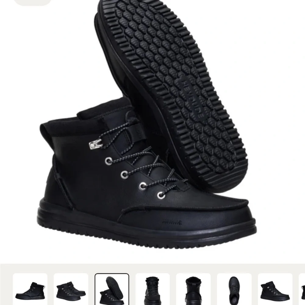 Hey Dude Black Lace-Up Boots Bradley Classic Tumbled men’s size 14